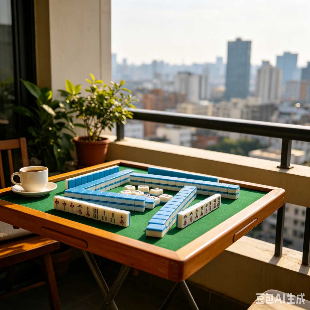 carved pattern mahjong set